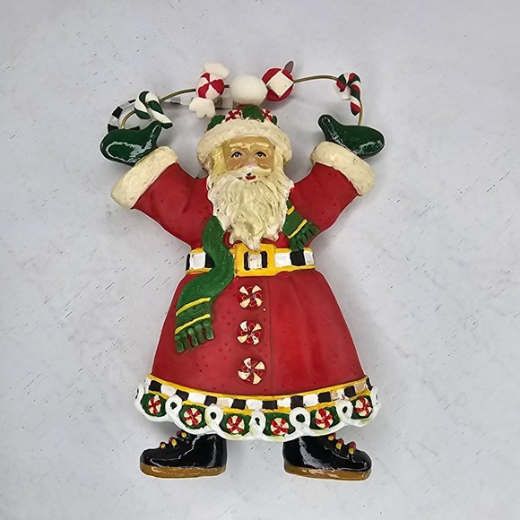 Mary Engelbreit Santa Claus Christmas Ornament Candy Cane - Picture 4 of 6